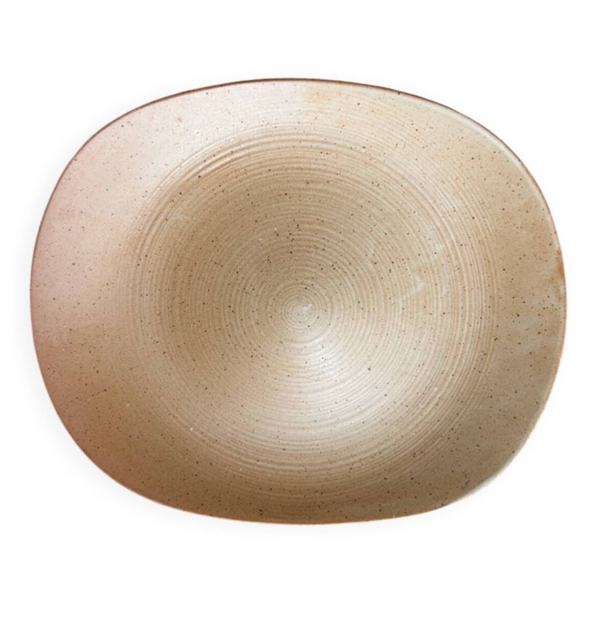 Lot grès et céramique – 2 vases vintage & 4 assiettes en grès spiralé