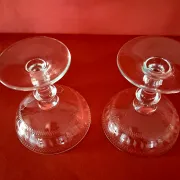 2 crystal champagne coupes from the 1890s/1910s