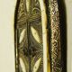 Mirror with oriental window in repelled brass, wood & bone