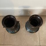 China Pair of bronze vases 19th century