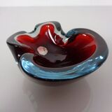 Sommerso Murano Glass Ashtray, Italy, 1960s