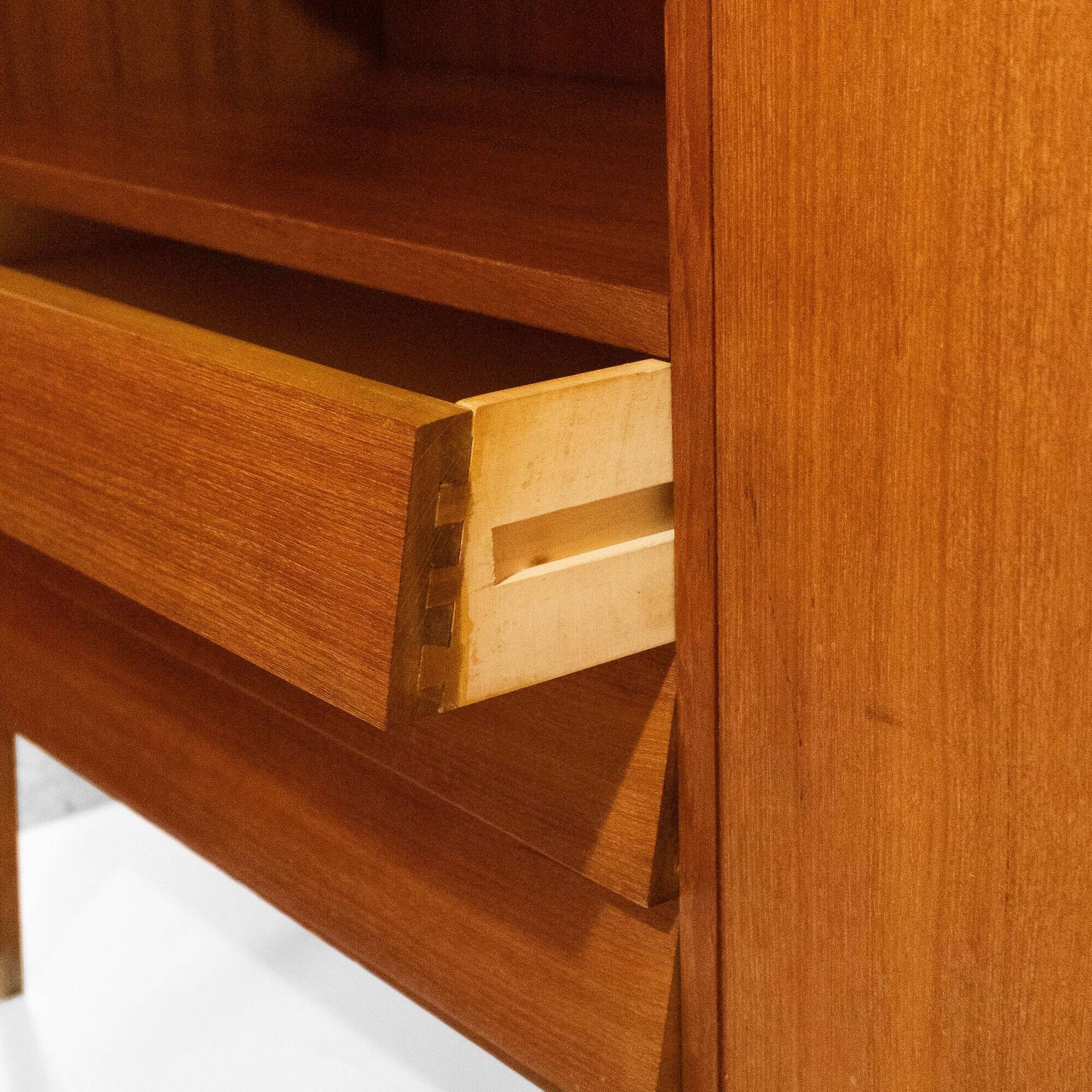 1960s Vintage Teak Sideboard with Drawers in Scandinavian Style