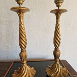 Pair of giltwood lamp feet