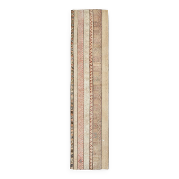2x10 Narrow Brown Beige Turkish Runner Rug, 69x301Cm