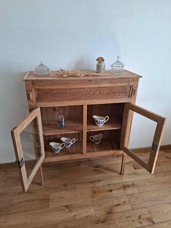 Joli haut de buffet vitrine esprit campagne