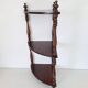 1970s wooden corner shelf