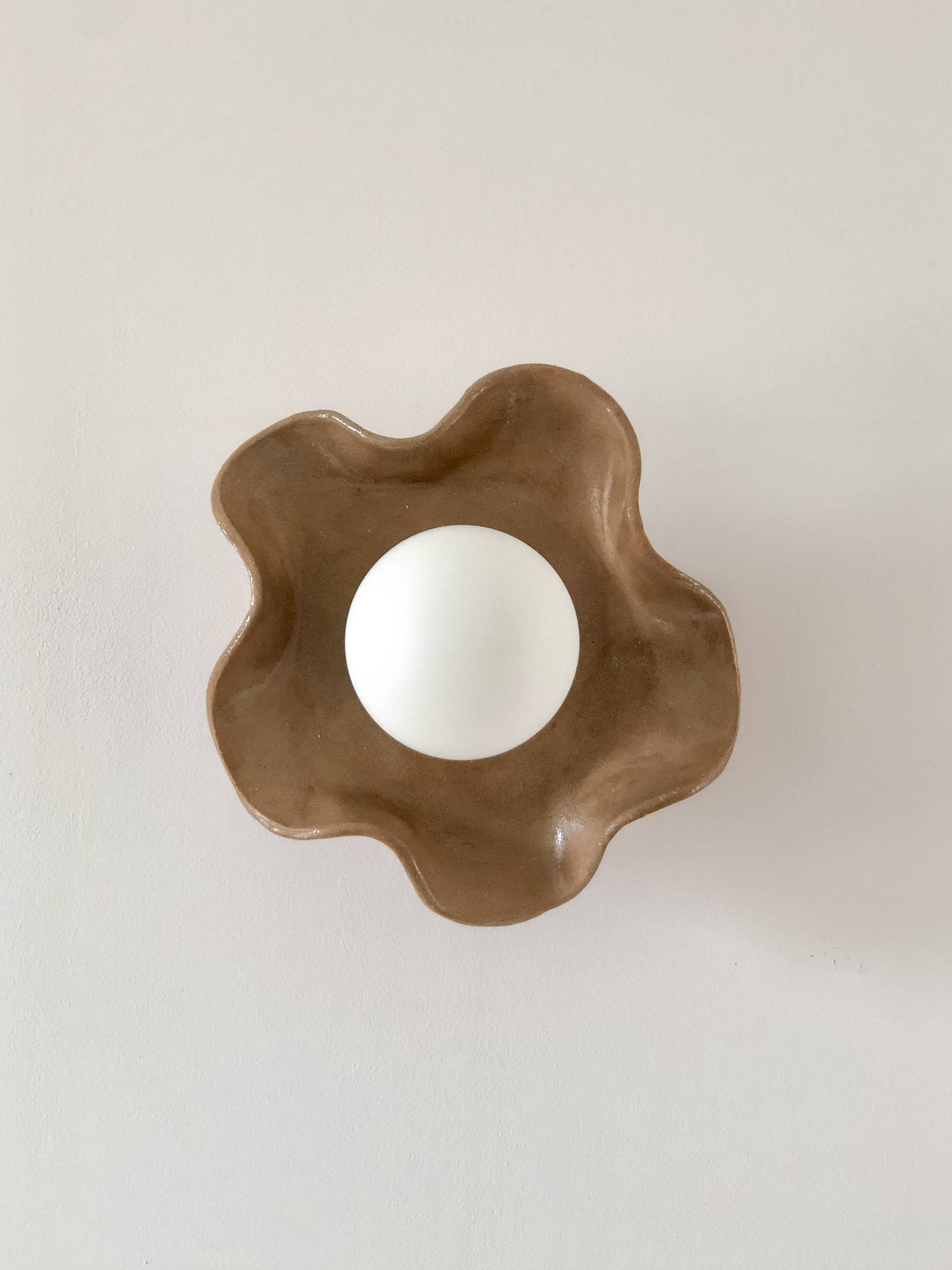 Jelly Ceramic Wall Light - Coconut Square - Chocolate