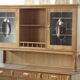 Vintage 1970 Danish Brutalist Light Oak Dining Cabinet, Henning Kjærnulf style