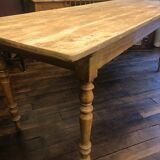 Wooden farmhouse table