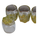 6 verres à shooter / liqueur jaunes