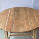 Refurbished Extendable Round Farmhouse Dining Table in Raw Solid Wood