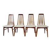 Suite of 4 Eva chairs by Niels Koefoed