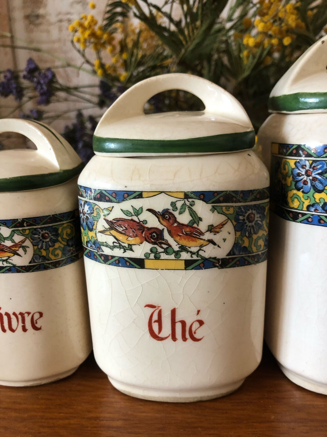 5 Louis Gueule earthenware pots