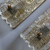 Pair of glass and brass sconces by Carl Fagerlund for Orrefors, 1960