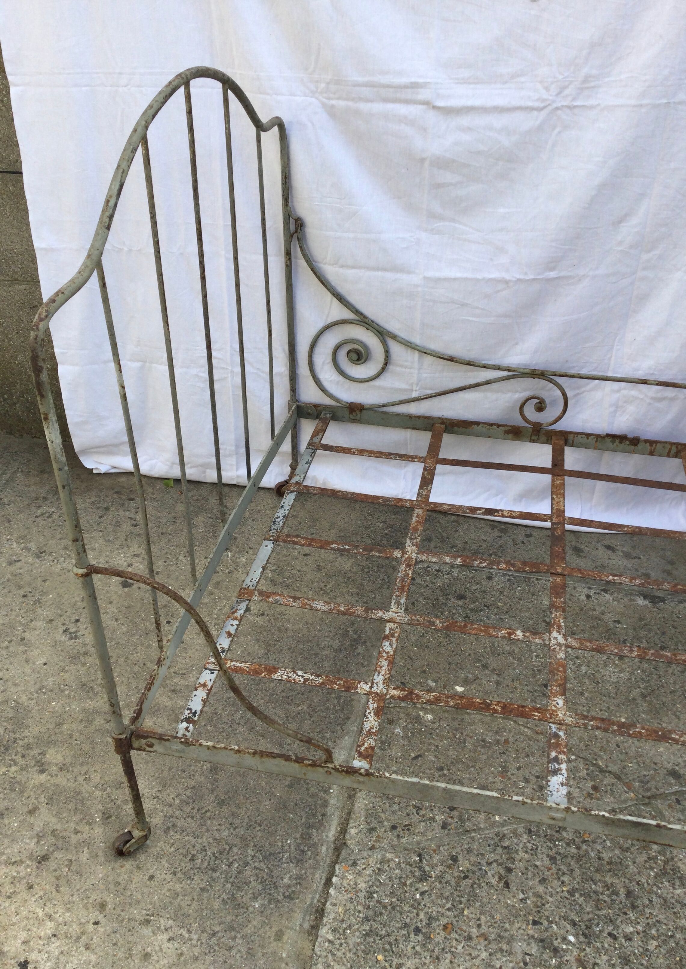 Wrought iron folding bed