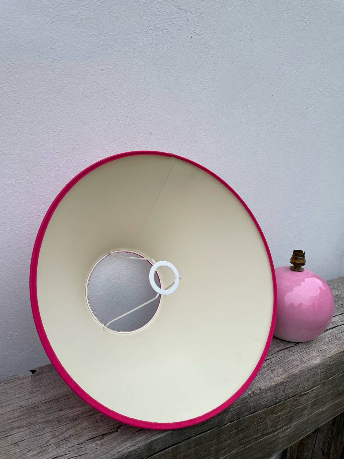 Pink ceramic lamp