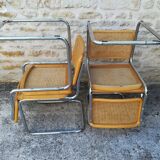 Quatre chaises cesca B32 par Marcel Breuer