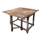 Turned wood drop leaf table