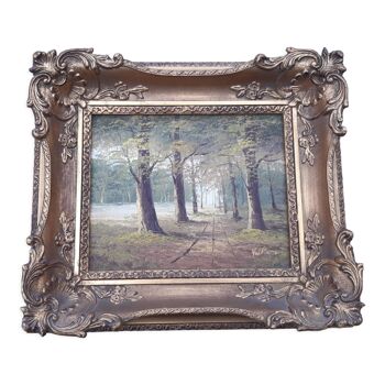 Old painting gilded wood frame