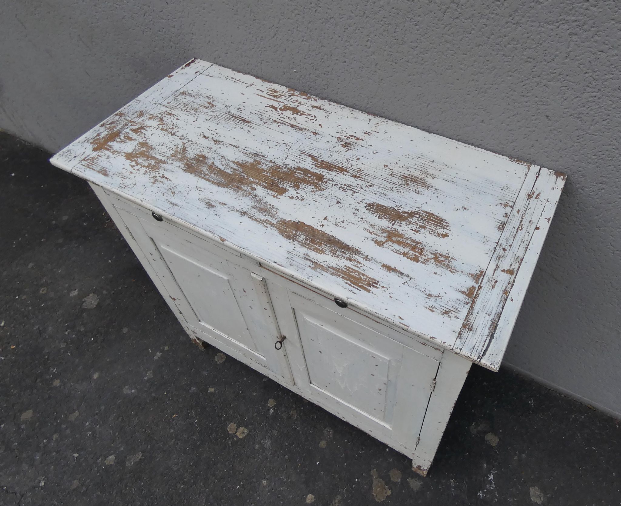 Old patinated wooden sideboard
