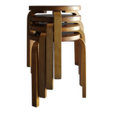 Model 60 stools by Alvar Aalto for Finmar, 1930s. Set of 4