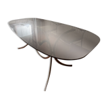 Table en verre fumé