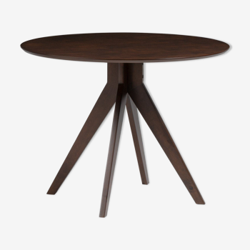 Round table tripod dark wood