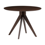 Round table tripod dark wood