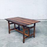 Patinated Wood Garden Table, 1970s
