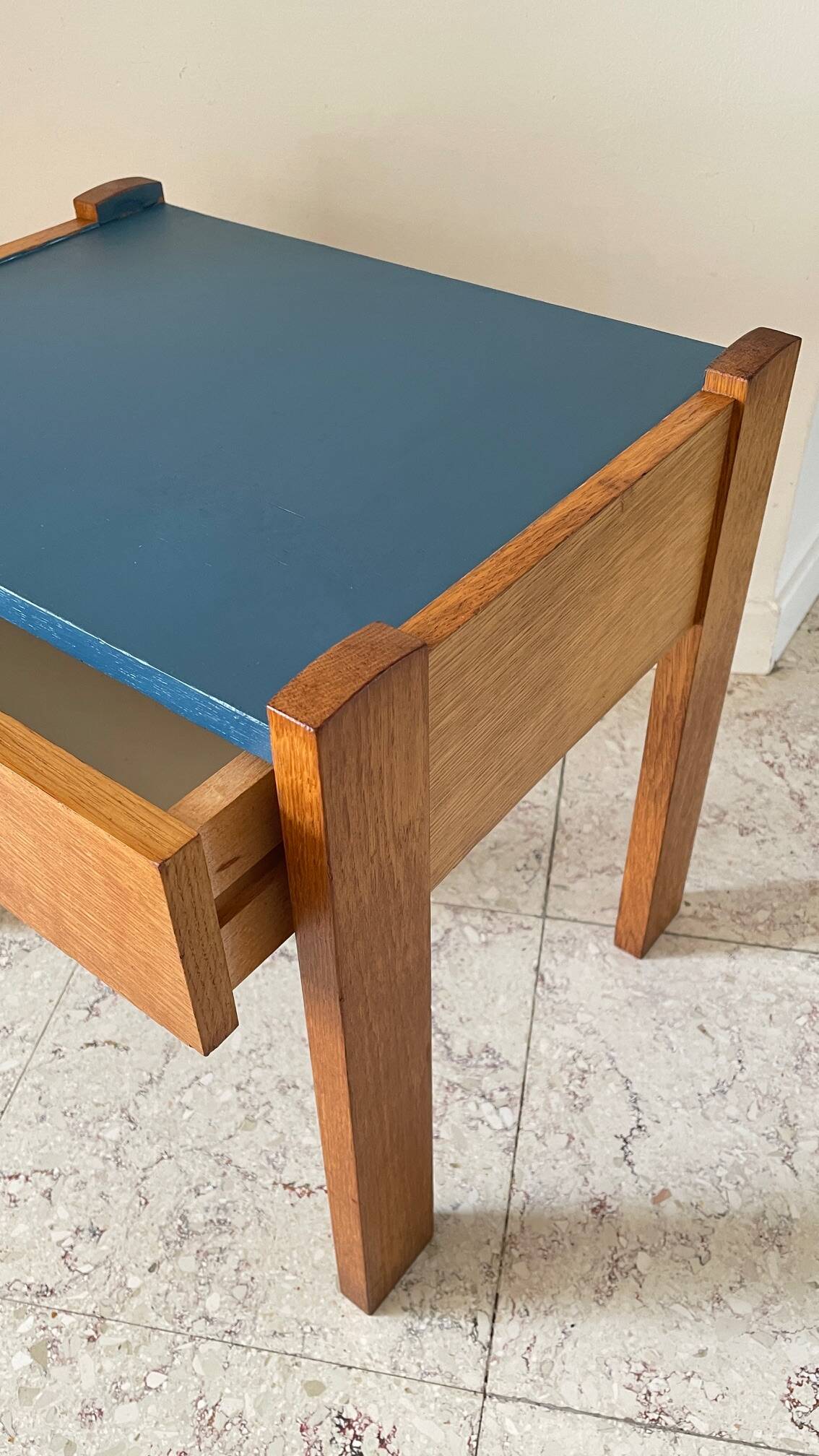 Vintage Scandinavian Cube Bedside Table