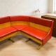 Vintage bench and chairs set Ludvík Volák wood 1970s Czechoslovakia