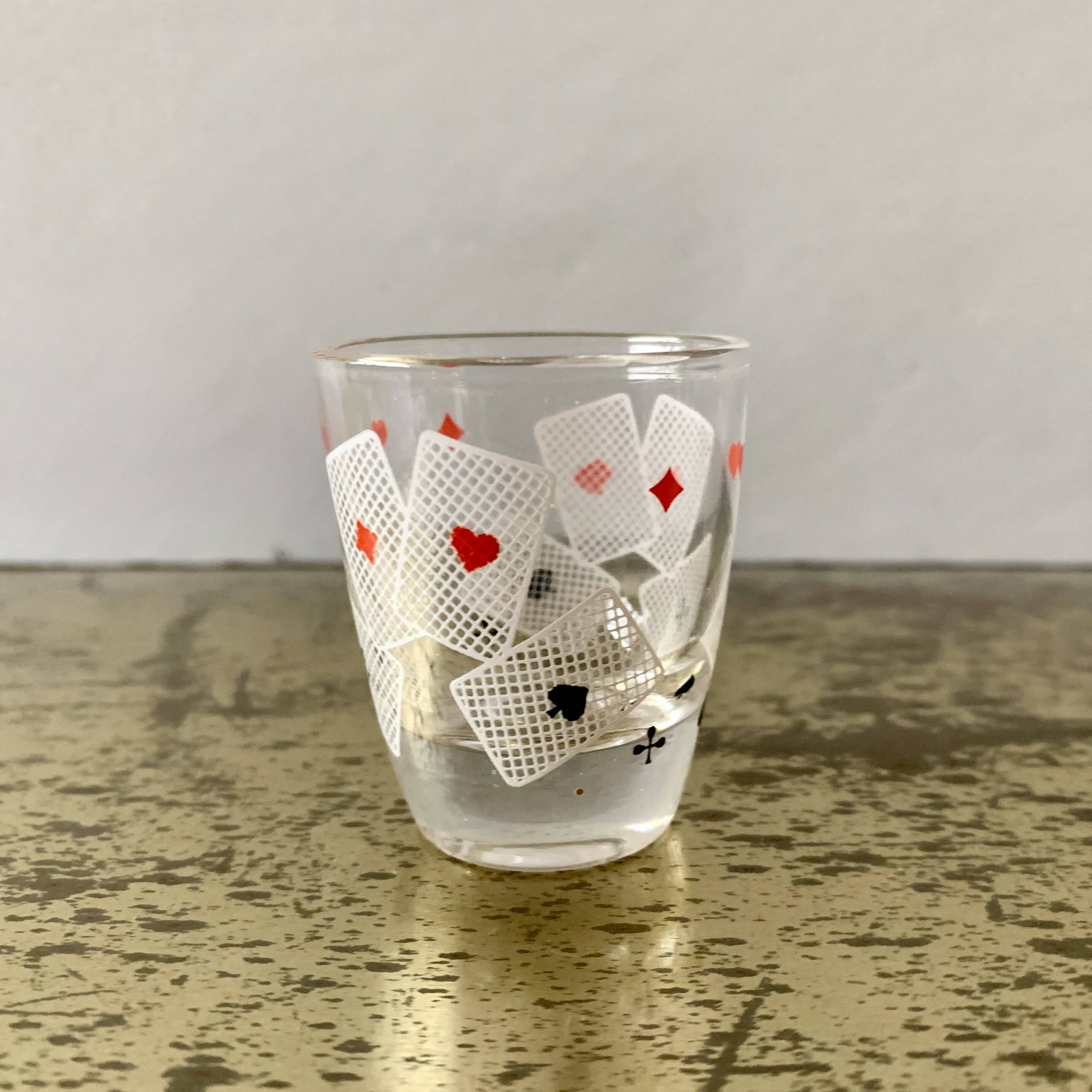 Vintage playing card liqueur set