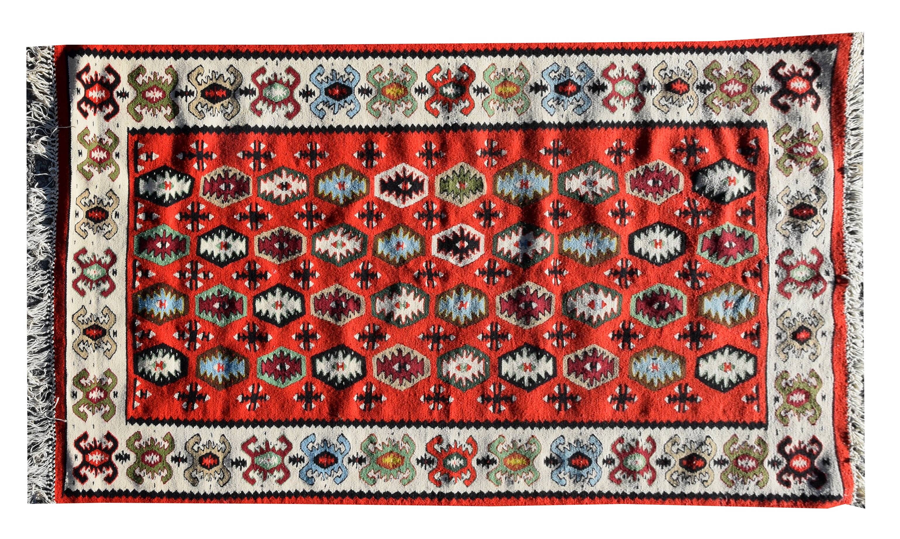 Turkish kilim rug: 1.00 x 1.55 metres