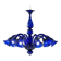Contemporary Pop Blue-Ocean Murano Style Glass Chandelier 8 Arms