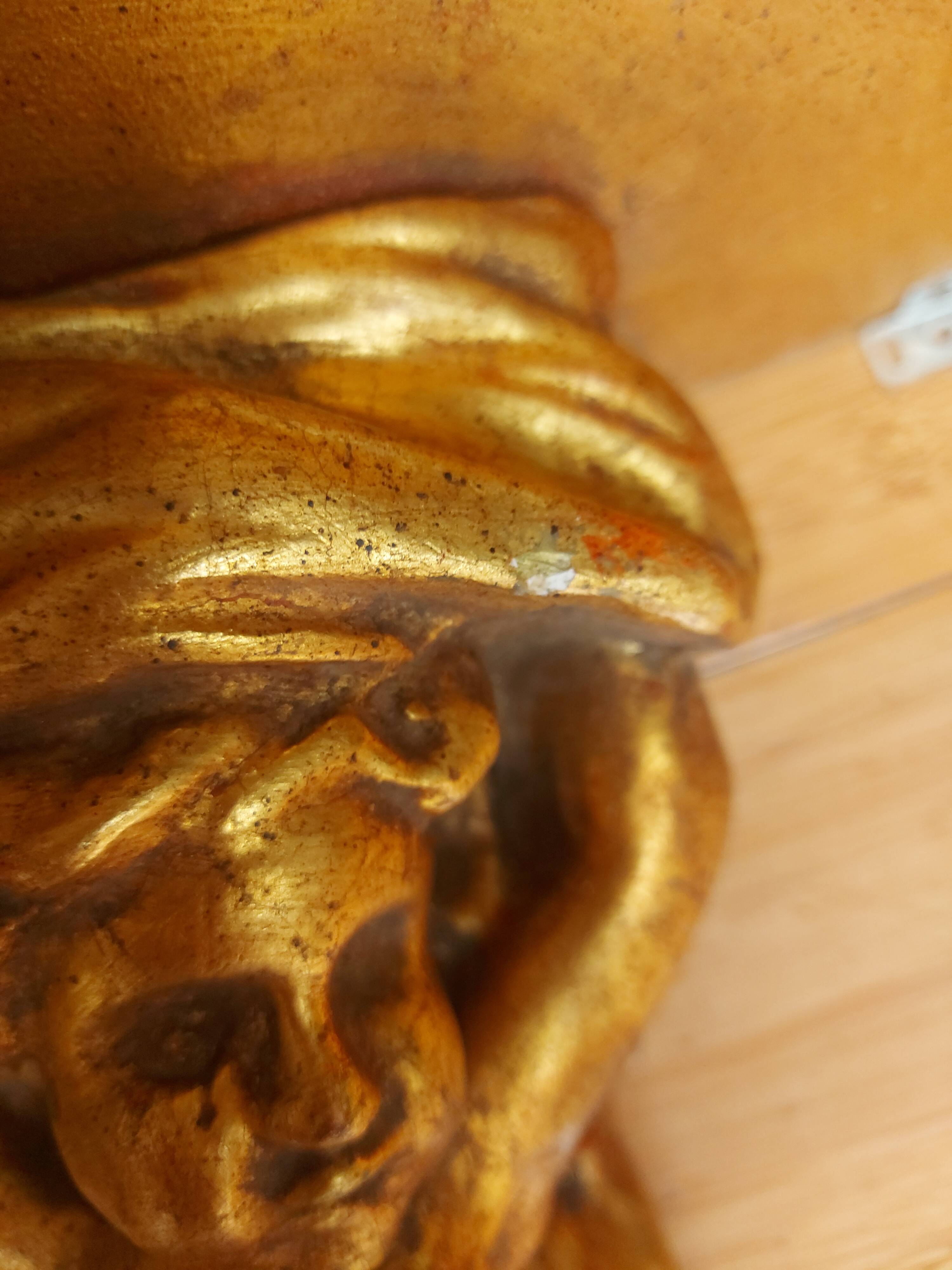 Shelf , Wall console gilded cherub