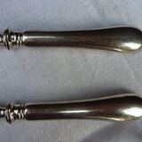 Cutlery with salad in filled silver (minerva hallmark) and ivory, late nineteenth