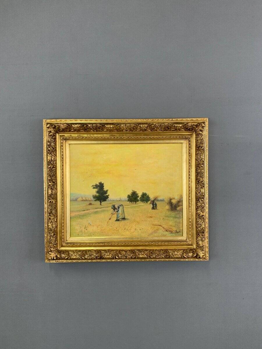 Oil Painting on Canvas Paul Emile Felix Raissiguier 19th Century