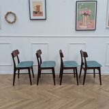 set of 4 vintage teak chairs