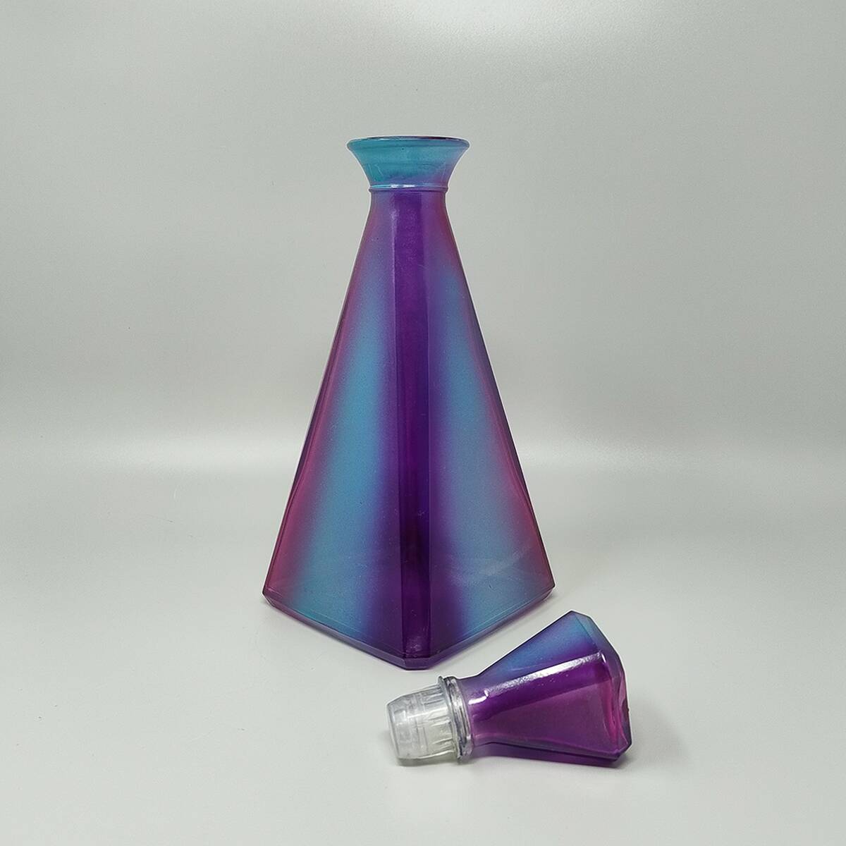 1970s Stunning Decanter or Decorative Bottle by Luigi Bormioli. Made in Ita
