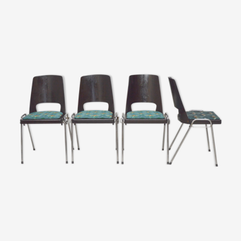 4 Baumann Tropical chairs, 1960