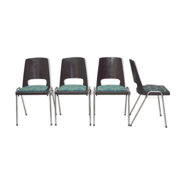 4 chaises Baumann Tropical, 1960
