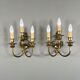 Pair of wall sconces in brass, 20th Century