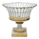 Coupe Sur Piédouche Corbeille Ajourée Porcelaine Blanc Et Or Restauration E