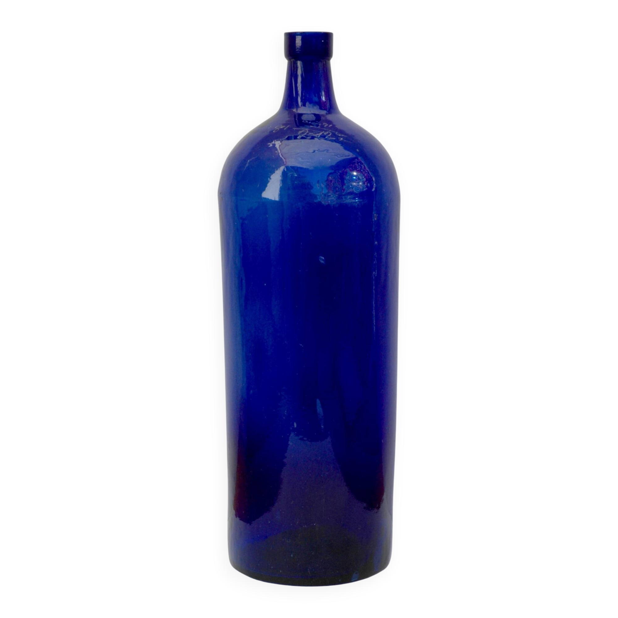 Large Blue Glass Bottle