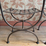 Wrought iron armchairs