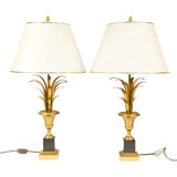 Brass pineapple lamps