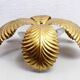 Wall light, ceiling light in gilded metal with gold leaf, 1970-1980
