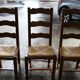 3 solid oak Paillé chairs