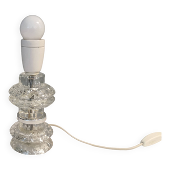 Swedish table lamp in hard pressed crystal glass, from Swedish SSA