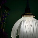 Vintage art deco frosted glass lampshade pendant light
